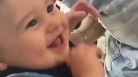 Baby hair cutting funny video