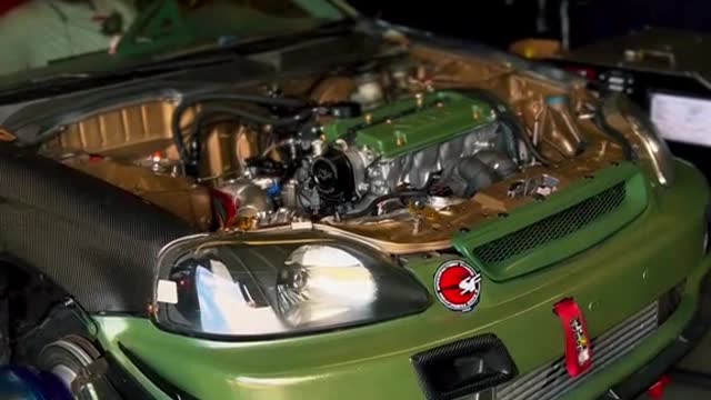 Automobile engine interior display