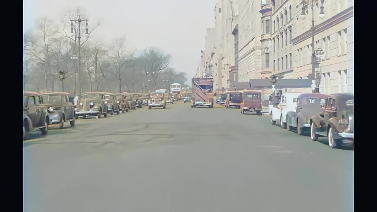 New York 30's in color [60fps,Remastered] w_sound design added