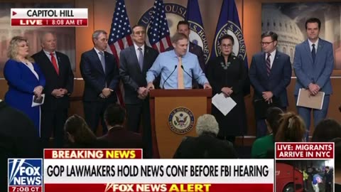 Jim Jordan holds Press Conference before FBI Whistleblowers testify