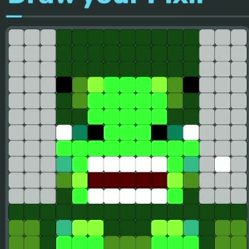 I drew The Hulk in Pixel Art Transform!!![ Roblox]