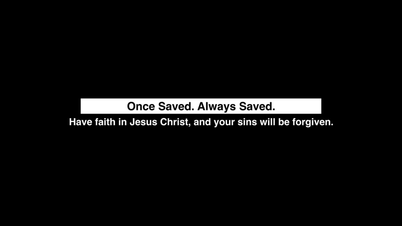 Do you trust in Jesus alone for your salvation...???