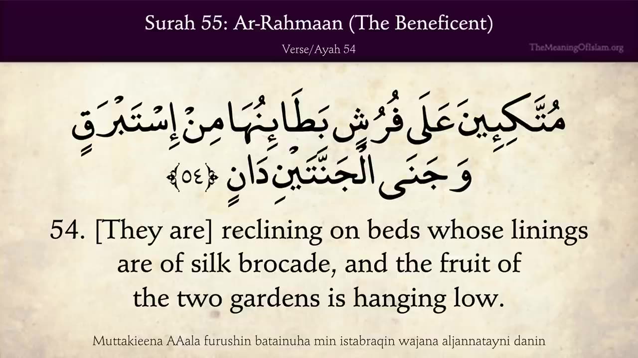 Surah e Rehman with English translation