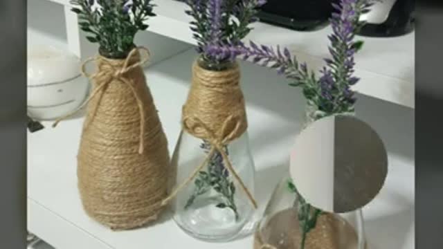 Homemade bottle decoration ideas/old bottle reuse ideas