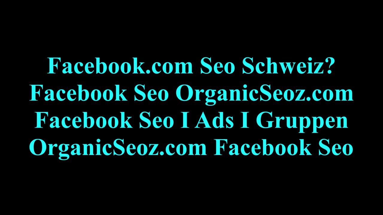 facebook seo schweiz www.organicseoz.com