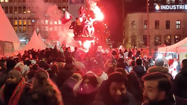 Moroccan fans celebrating the win over Portugal oslo Norway