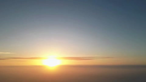 Pro Drone between Fog and Clouds