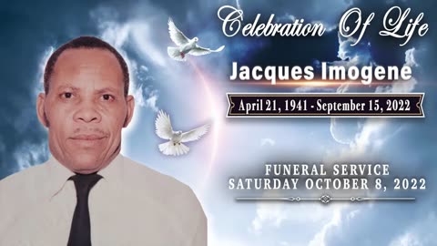 Celebration Of Life Jacques Imogene. Saturday, October 8, ,2022