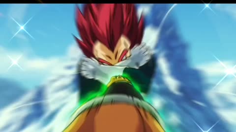 Vegeta punched hard Broly