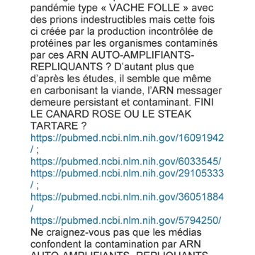 LETTRE OUVERTE grippe aviaire-ARNm auto amplifiant répliquant 7 juillet 2024
