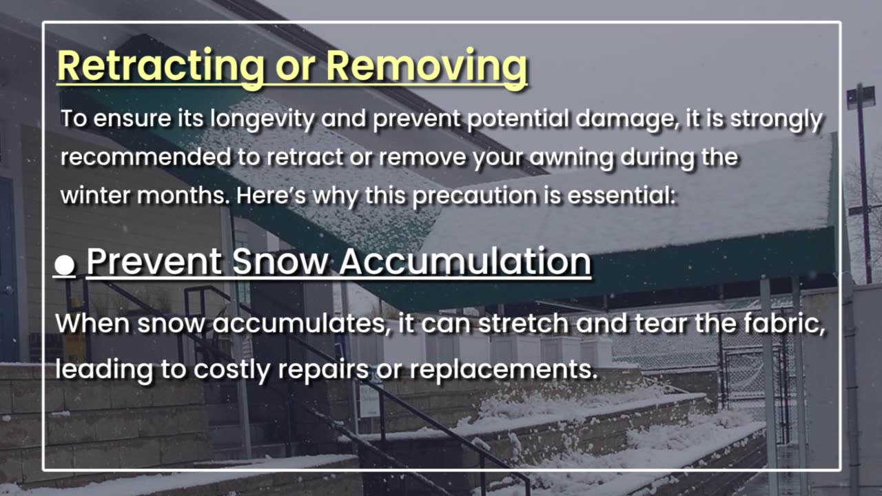 Winter Awning Care - Tips for Maintaining Your Outdoor Shelter