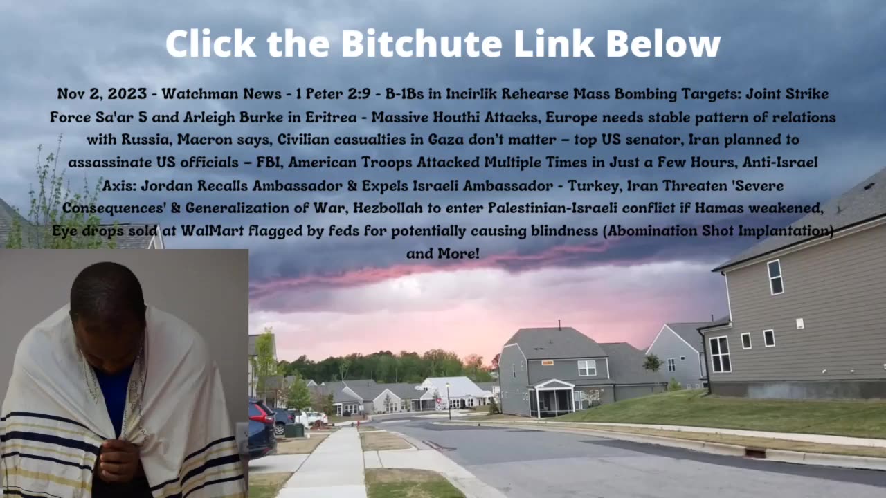 Nov 2nd Video on Bitchute. Rumble not processing..