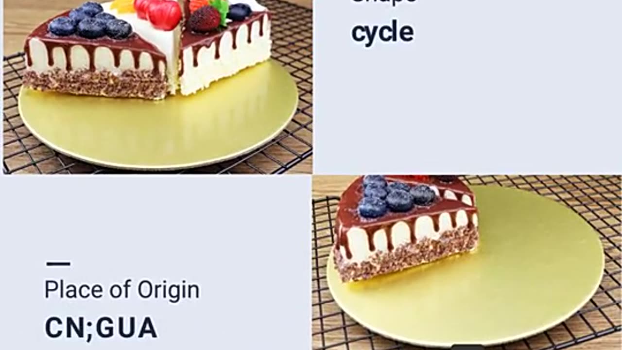 P&C - Cake Tools Golden Tier Cake Plate Stand Eclair Cake Board Food Box