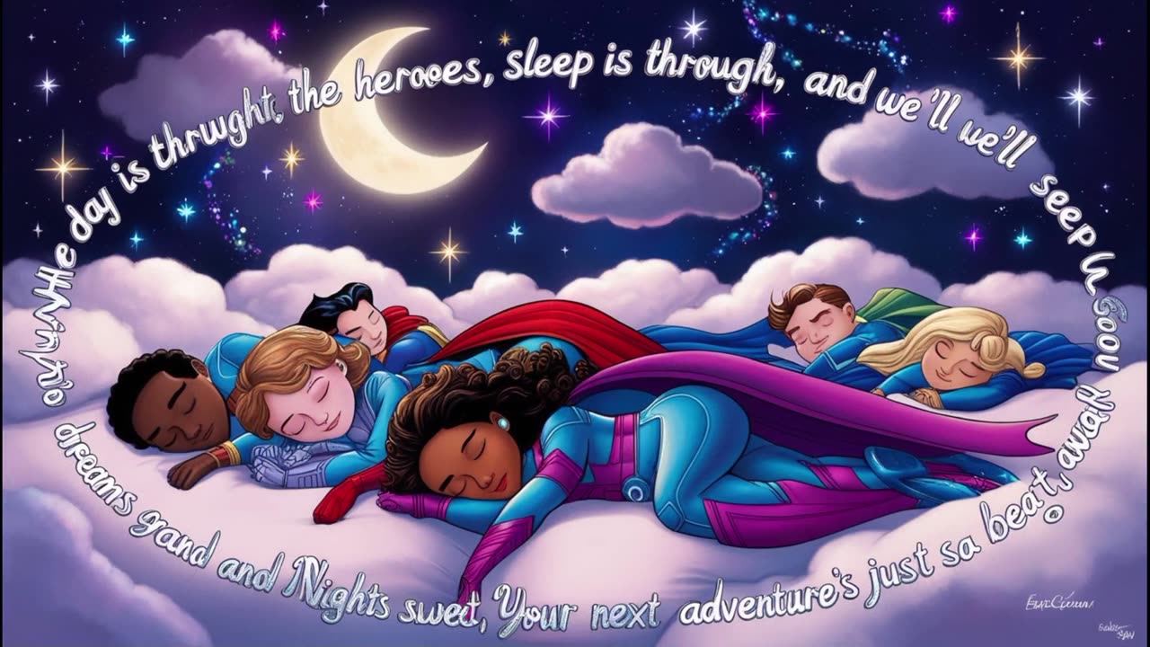 Super heroes sleeping time kids English song