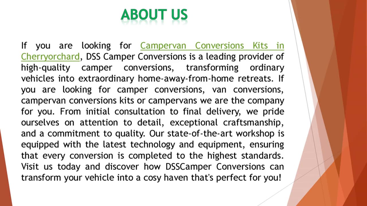 If you are looking for Campervan Conversions Kits in Cherryorchard