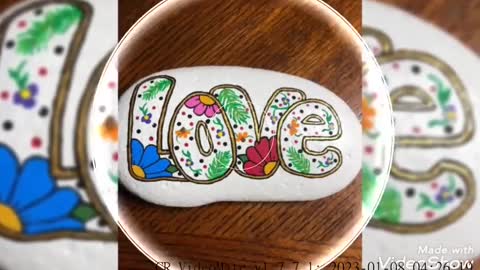 beautiful and creative heart painted rocks and stones ideas for beginners