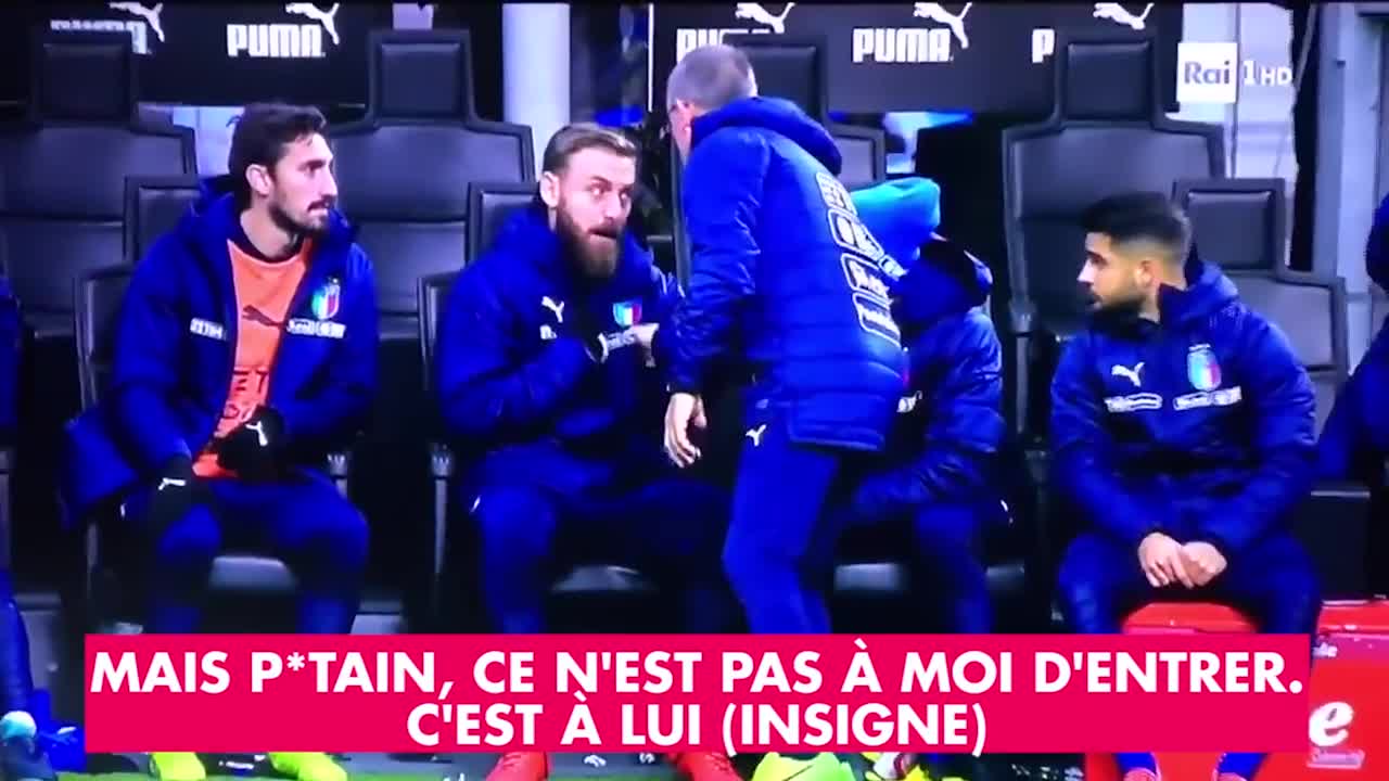 Daniele De Rossi refuse d'entrer en jeu face à la Suède