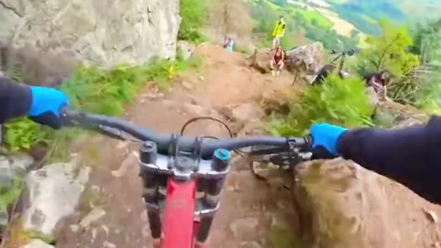 would you have the courage to ride a bike down like that?