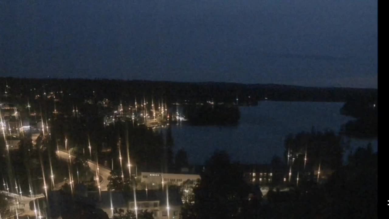 At night