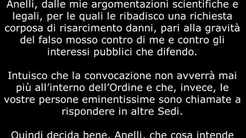 La lettera di Salvatore Rainò al presidente dell'Ordine dei Medici Anelli (voce elettronica)