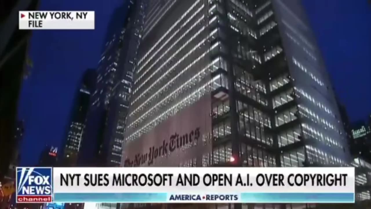 NYT sues Microsoft and Open A.I. over copyright