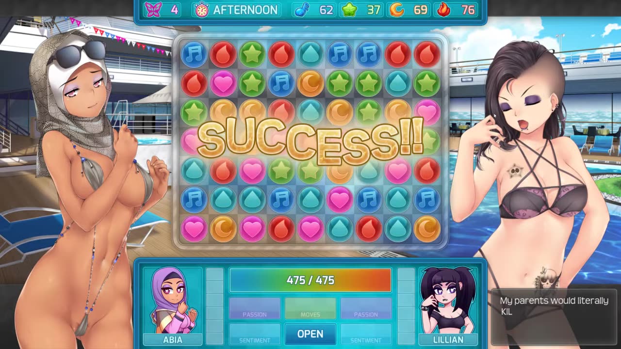 lillian & abia all date events Huniepop 2 Double date