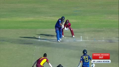 Dimuth Karunaratne - Wicket - Sri Lanka vs West Indies