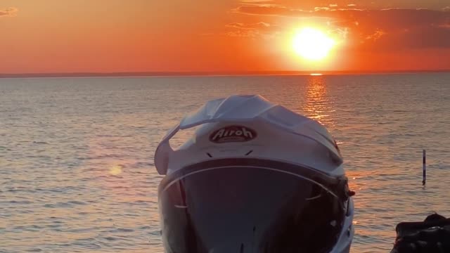 Bike With Sun Set