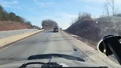 View from inside the truck - DC Truckers Convoy