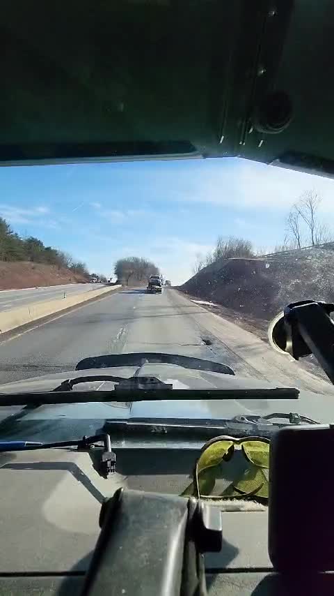 View from inside the truck - DC Truckers Convoy