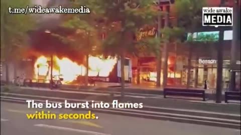 ELECTRIC VEHICLE - NEAR INSTANTANEOUS COMBUSTION - ANYONE INSIDE WOULD BE INCINERATED