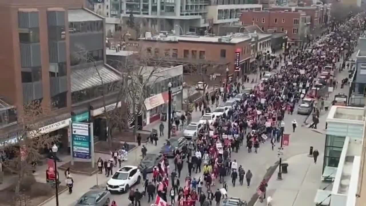 The people of Calgary join the trucks of Ottawa. No mandates and no vaccine passports