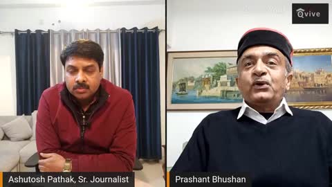 Prashant Bhushan Live on QVIVE | INDIA DEBATES WITH ASHUTOSH 20 Jan 2022