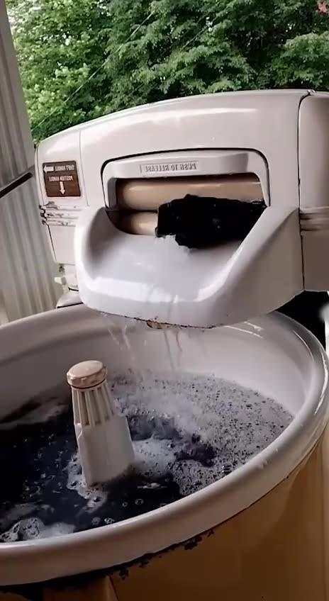 Doing laundry in nature