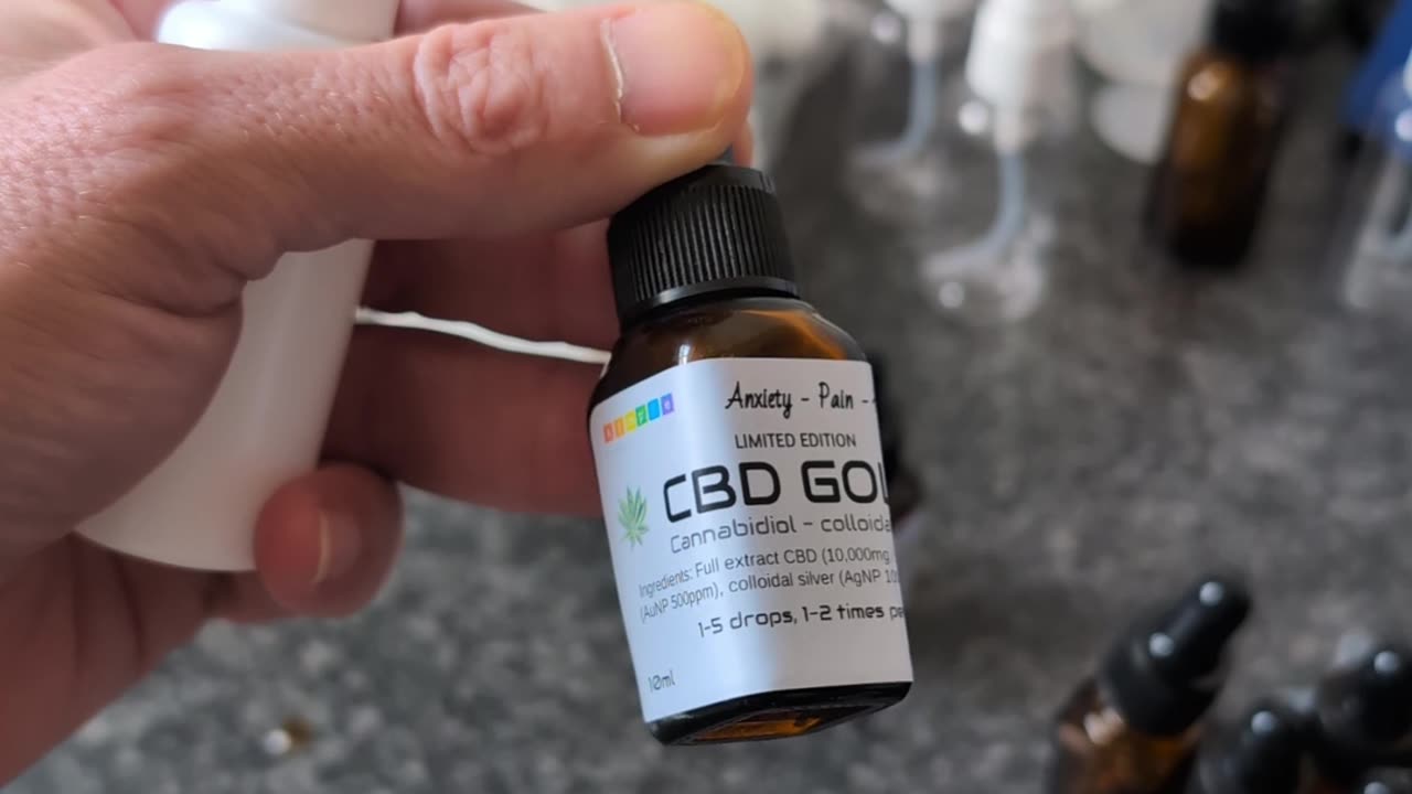 Free gold nasal mister with CBD GOLD bottle