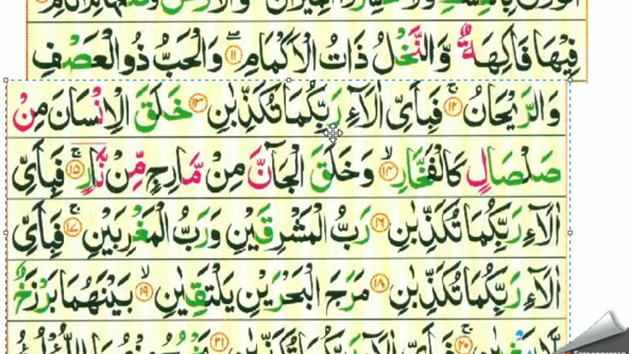 Learn surah Al Rahman word by word