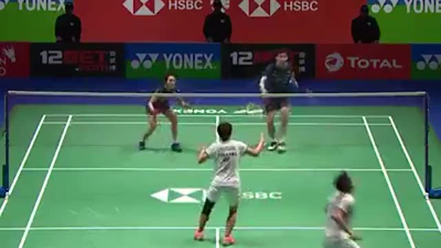 Badminton playing