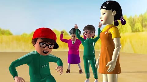 Scary Teacher 3D vs Squid Game Trying Glass Bridge Challenge Nick and Tani vs Miss T vs 5 Neighbor