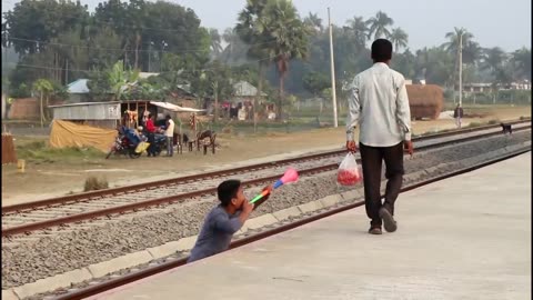 Train Horn Public Scary Prank Video 2021