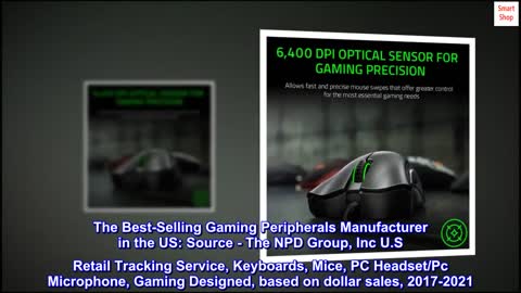 Razer DeathAdder Essential Gaming Mouse 6400 DPI Optical Sensor - 5 Programmable Buttons - Mechanic