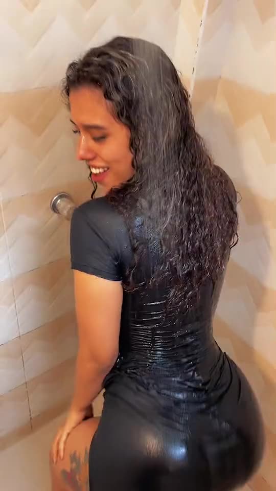 Sexy dance in the bathroom