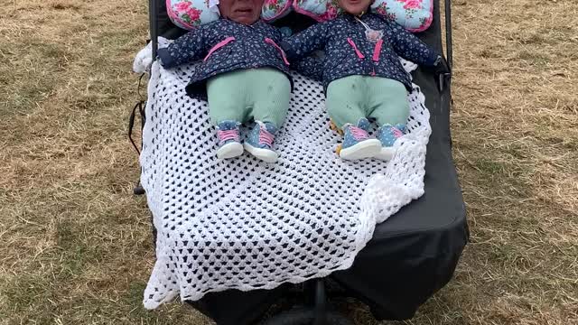 Funny Babies Costume at Glastonbury Festival