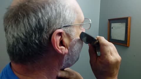 Shaving with paring knife