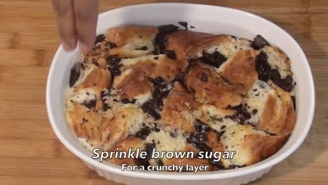 Chocolate Croissant Pudding