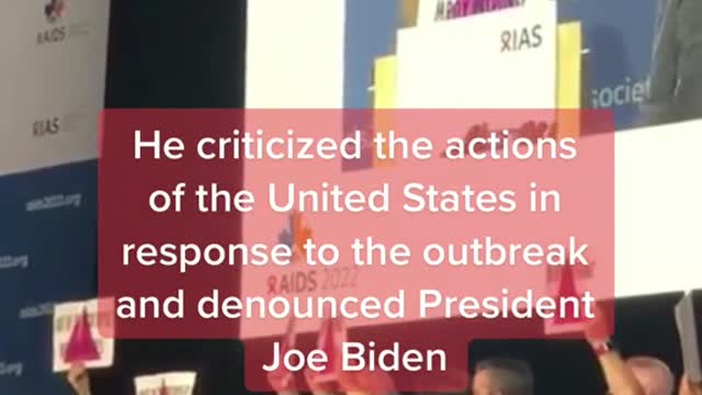 일ASProtesters interrupted anAIDS conference inMontreal on August 1 to