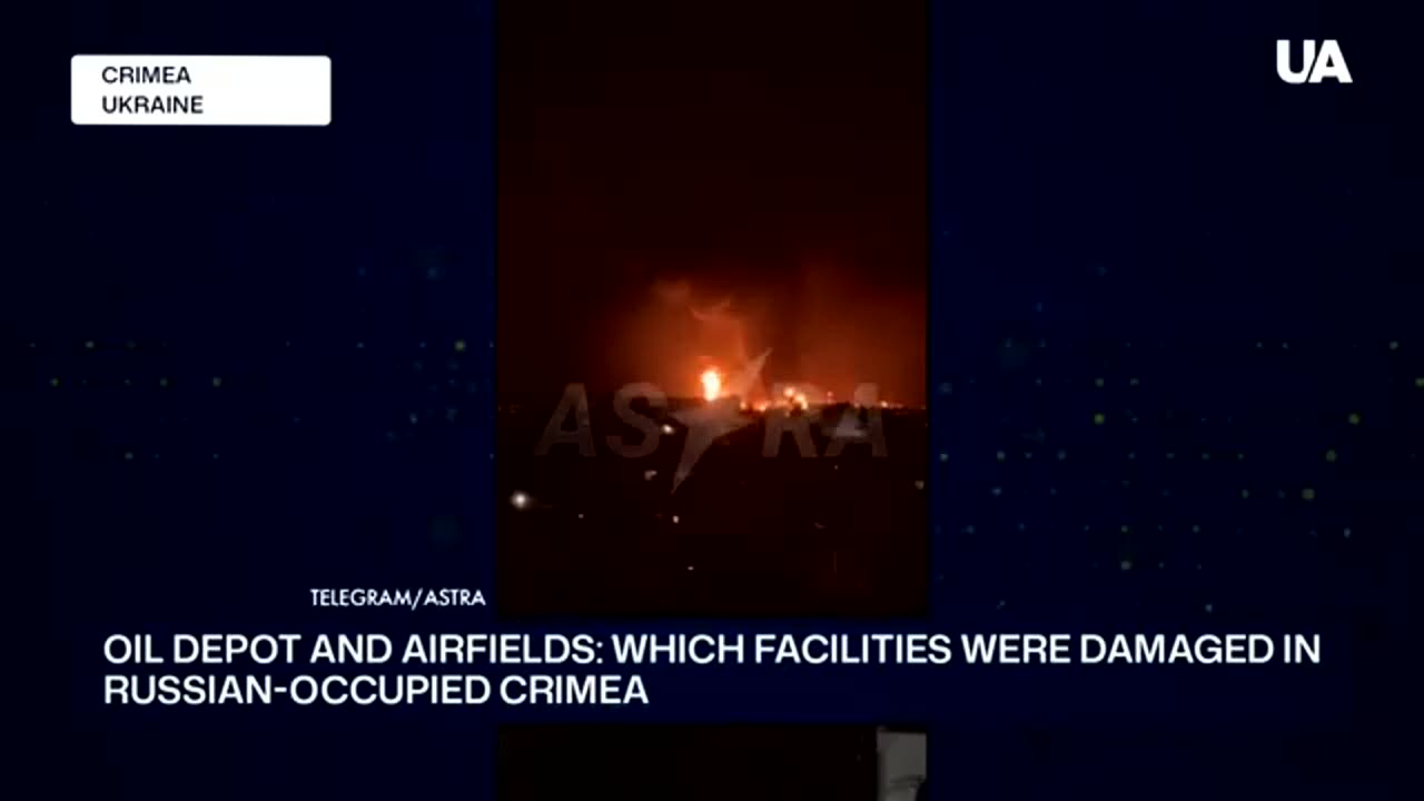 Oil Depot Explosion in Crimea - Residents Can't Stop the Fire