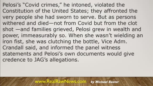 U.S. MILITAIRY TRUBINAL OF NANCY PELOSI (DAUGHTER OF ADOLF HITLER) AT GITMO — PART ONE —