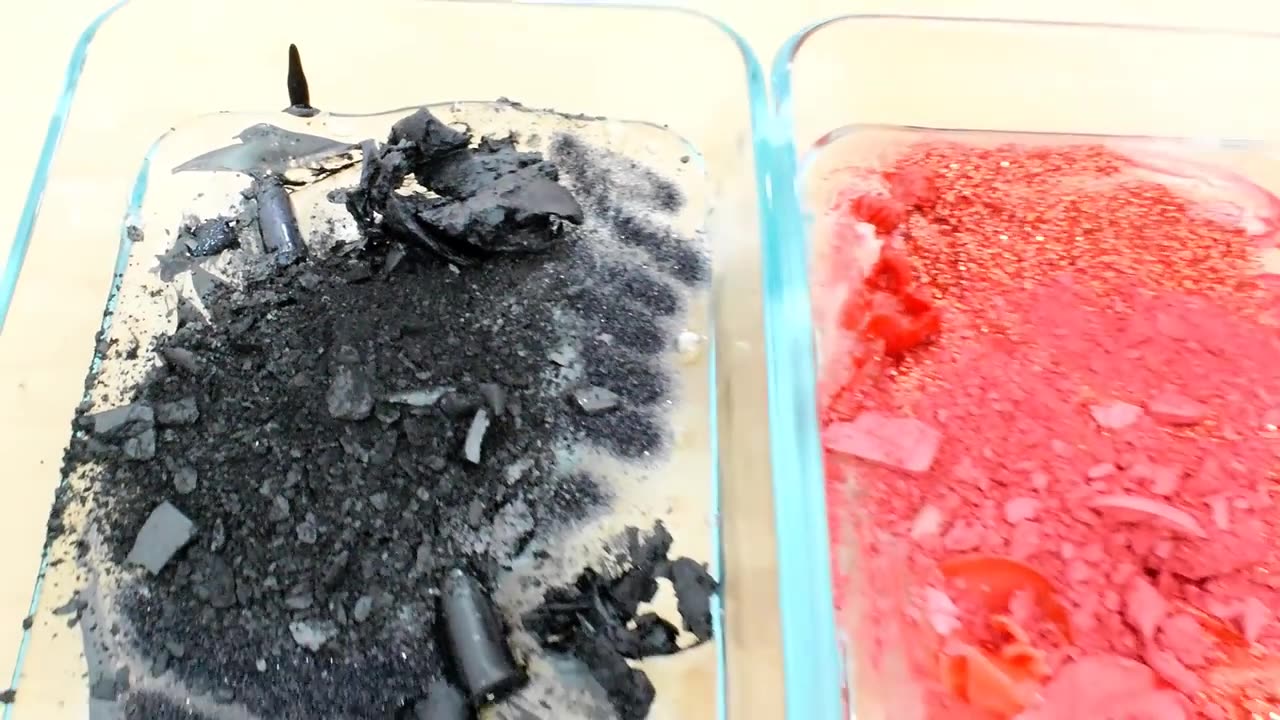 Black vs Red - Mixing Makeup Eyeshadow Into Slime! Special Series 119 Satisfying Slime Video