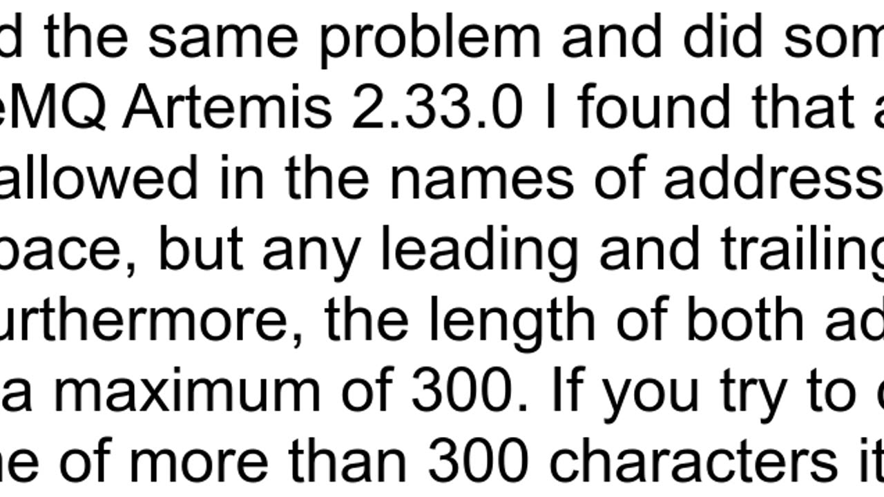 Apache ActiveMQ Artemis queue name format requirement