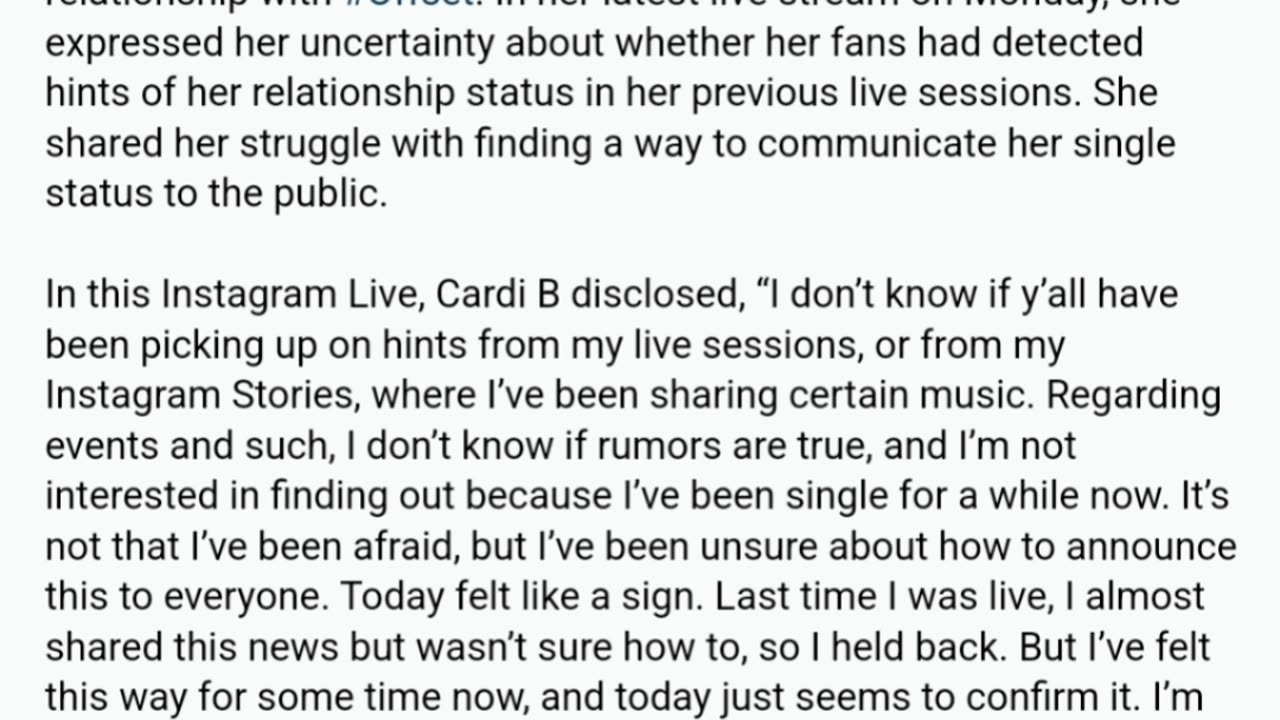 Cardi B reveals single & Offset co-signs it by liking the post